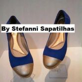 Sapatilha Azul com dourado. numero 36