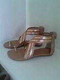 sandalinha Marron com dourado. numero 36